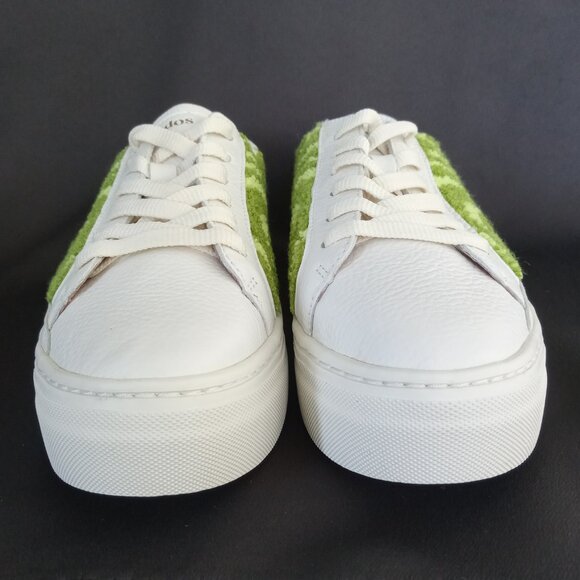 SOLUDOS Ibiza Platform Psychedelic Spiral Sneaker White/Green Women Size 8.5 - Picture 13 of 16